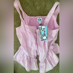 Light Pink Washed Vest! Size Large! Sleeveless